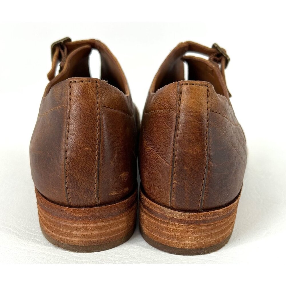 Kork Ease Niseda Brown Distressed Leather Oxford Womens 7.5 Buckle Closure - Picture 3 of 10